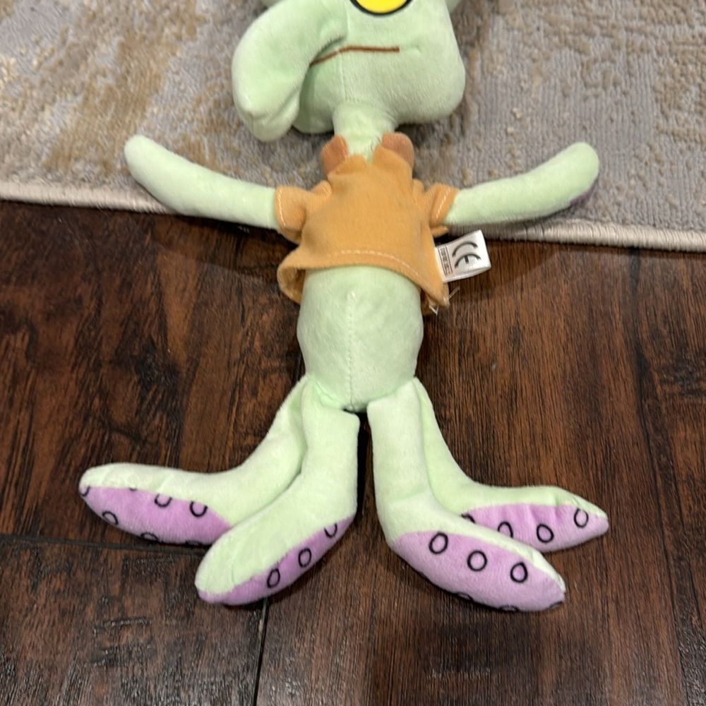 Spongebob Square Pants Squidward Tentacles Plush Size 14.5 inche EUC suction cup - Picture 3 of 7